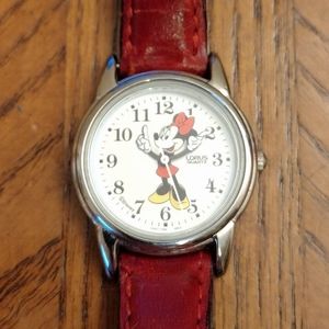 Lorus Minnie Mouse Watch Disney Ladies Watch Red Band